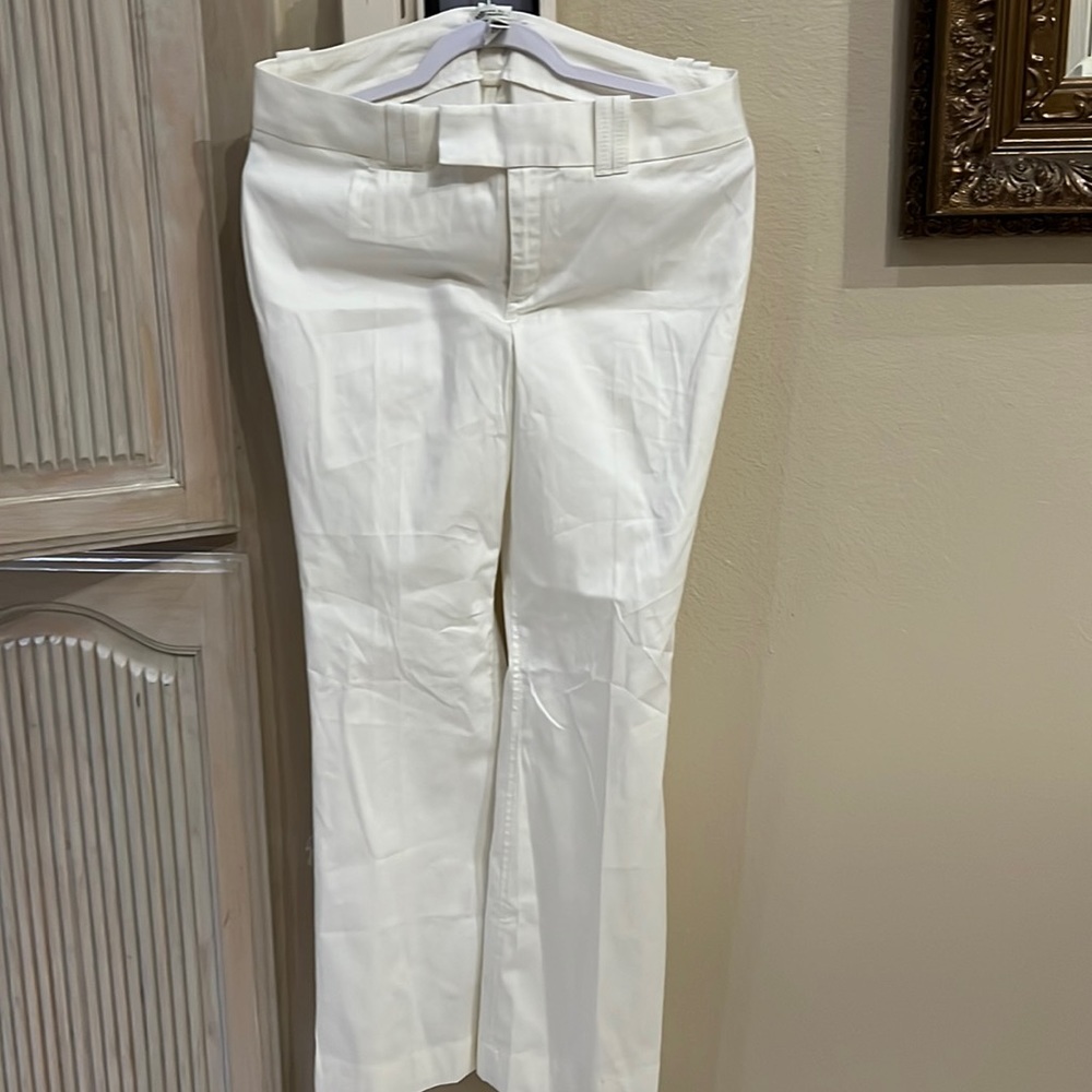 Banana Republic wide leg white pant size 10 stretch